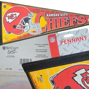 VTG NOS WinCraft Kansas City Chiefs Pennant NFL Team New Felt USA Deadstock Y2K
